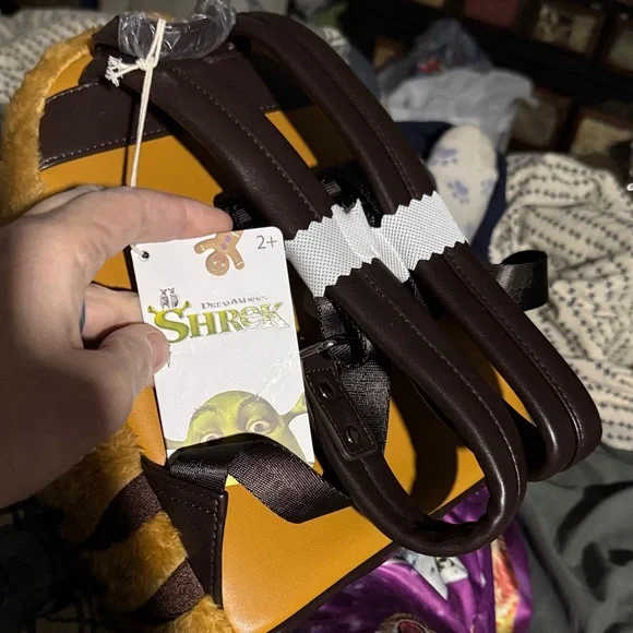 Loungefly Puss in Boots Furry Brown Backpack - Picture 2 of 3